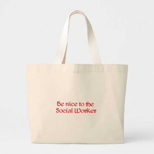 sociaal werk bewerken grote tote bag (Voorkant)