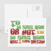 Sociaal werk briefkaart (Voorkant / Achterkant)