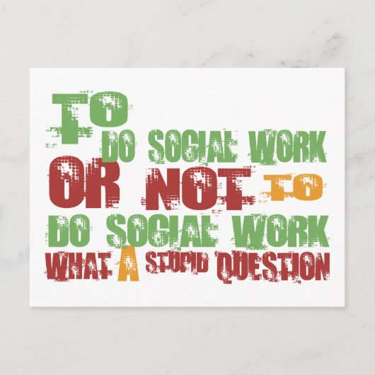 Sociaal werk briefkaart (Voorkant)