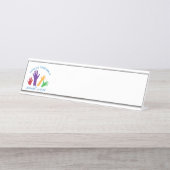 Sociaal werk bureau naambordje (Voorkant)