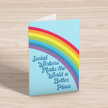 Sociaal werk Inspirerend Citaat Rainbow Blue