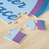 Sociaal werk Inspirerend Citaat Rainbow Blue Legpuzzel (Zijkant)
