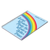 Sociaal werk Inspirerend Citaat Rainbow Blue Notitieboek (Linkerzijde)