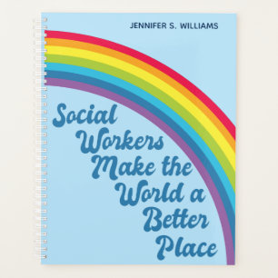 Sociaal werk Inspirerend Citaat Rainbow Blue Planner