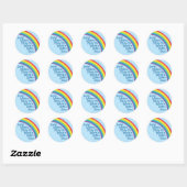 Sociaal werk Inspirerend Citaat Rainbow Blue Ronde Sticker (Vel)