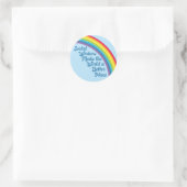 Sociaal werk Inspirerend Citaat Rainbow Blue Ronde Sticker (Tas)