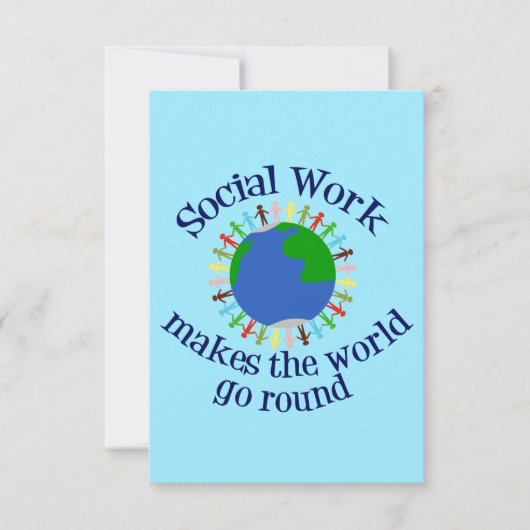 Sociaal werk Inspirerend Quote World Kaart (Voorkant)