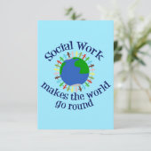Sociaal werk Inspirerend Quote World Kaart (Staand voorkant)