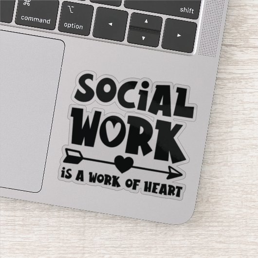 Sociaal werk is een werk van het hart sticker (Detail)