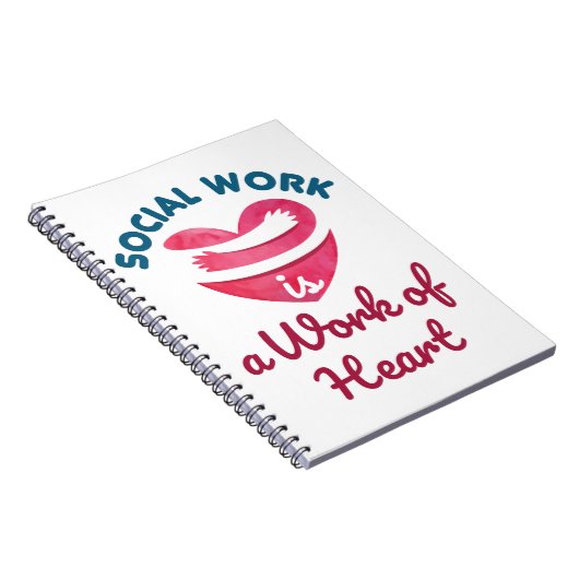 Sociaal werk is een werk van sociaal werkers in he notitieboek (Rechterzijde)