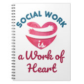 Sociaal werk is een werk van sociaal werkers in he notitieboek (Voorkant)