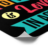 Sociaal werk is liefde school cadeau mentale gezon poster (Hoek)