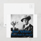 Sociaal werk: Jane Addams Ran a Hull of a House Briefkaart (Voorkant / Achterkant)