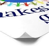 Sociaal werk maakt de wereld draaiende poster (Hoek)