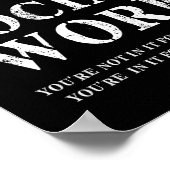 Sociaal werk niet voor de inkomenstriboog poster (Hoek)