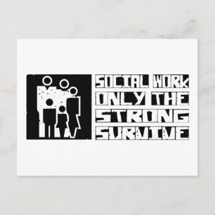 Sociaal werk overleven briefkaart