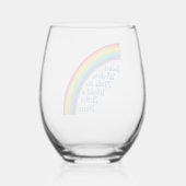 Sociaal werk regenboog Inspirerend offerte cadeau Wijnglas Zonder Voet (Achterkant)