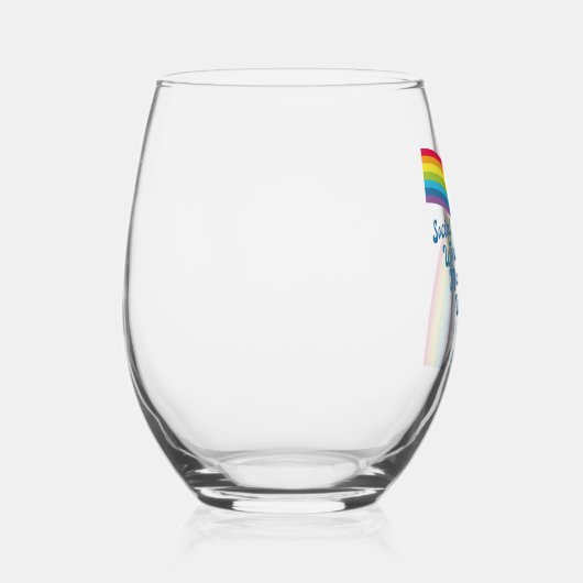 Sociaal werk regenboog Inspirerend offerte cadeau Wijnglas Zonder Voet (Rechts)