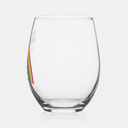 Sociaal werk regenboog Inspirerend offerte cadeau Wijnglas Zonder Voet (Links)