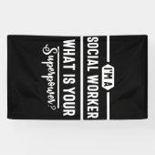 sociaal werk, schattig sociaal werk, maatschappeli spandoek (Horizontaal)