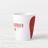 Sociaal werk Sterke Alma Mater geïnspireerd Latte Mok (Voorkant)