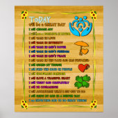 Sociaal werk vandaag is een geweldige dag Motivati Poster (Voorkant)