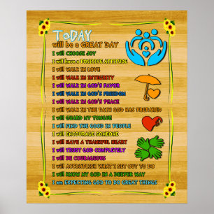 Sociaal werk vandaag is een geweldige dag Motivati Poster