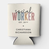 Sociaal Werker Afstudeercadeaus met Eigen Naam Blikjeskoeler (Voorkant)
