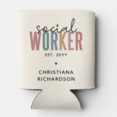 Sociaal Werker Afstudeercadeaus met Eigen Naam Blikjeskoeler (Achterkant)