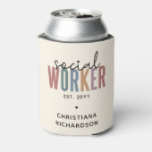 Sociaal Werker Afstudeercadeaus met Eigen Naam Blikjeskoeler (Blikje Achterkant)