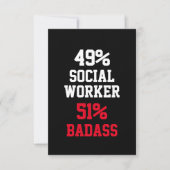 Sociaal Werker Badass Kaart (Voorkant)