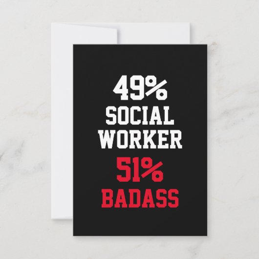 Sociaal Werker Badass Kaart (Voorkant)