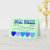 Sociaal werker BLUE HEARTS Kaart (Gele Bloem)
