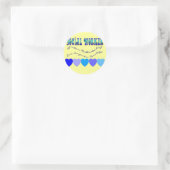 Sociaal werker BLUE HEARTS Ronde Sticker (Tas)