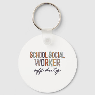 Sociaal werker buiten dienst op laatste schooldag sleutelhanger