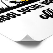 Sociaal werker buiten dienst regenboog einde schoo poster (Hoek)