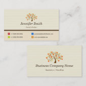 Sociaal werker - Elegant boomsymbool Visitekaartje (Voorkant / Achterkant)