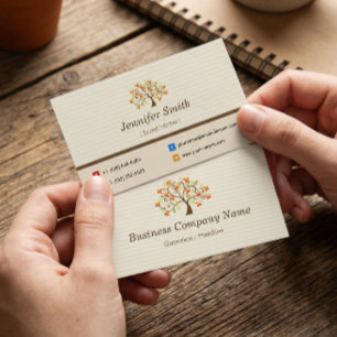 Sociaal werker - Elegant boomsymbool Visitekaartje