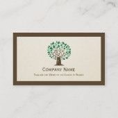 Sociaal werker - Elegant boomsymbool Visitekaartje (Achterkant)