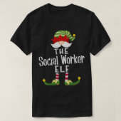Sociaal werker Elf Groep Kerst Grappig Pyjama Par T-shirt (Design voorkant)