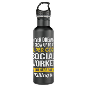 Sociaal werker Gifts Grappig Waterfles