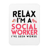 Sociaal werker Grappig Gag Gift Masters Worker LCS Magneet (Verticaal)
