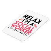 Sociaal werker Grappig Gag Gift Masters Worker LCS Magneet (Linkerzijde)
