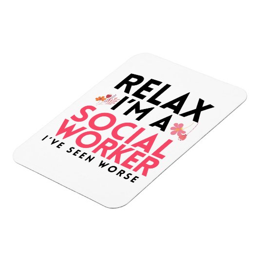 Sociaal werker Grappig Gag Gift Masters Worker LCS Magneet (Linkerzijde)