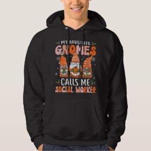 Sociaal werker Grappige Kerstmis Gnomen Sociaal we Hoodie