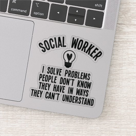 Sociaal werker Ik los problemen op Sticker (Detail)