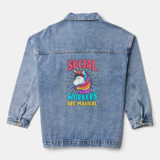 Sociaal werker Kinderen Vrouwen Bescherming Eenhoo Denim Jacket