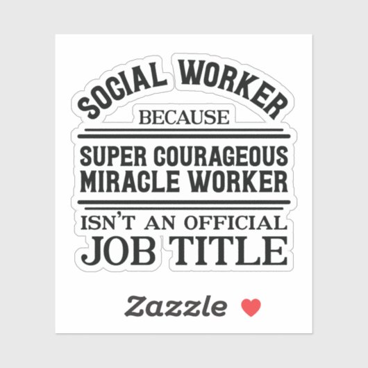 Sociaal werker Miracle Worker Sticker (Vel)