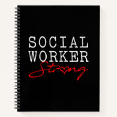 Sociaal werker sterk notitieboek (Voorkant)