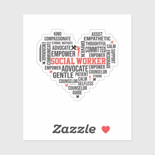 Sociaal werker, Student Afstuderen, School Counsel Sticker (Vel)